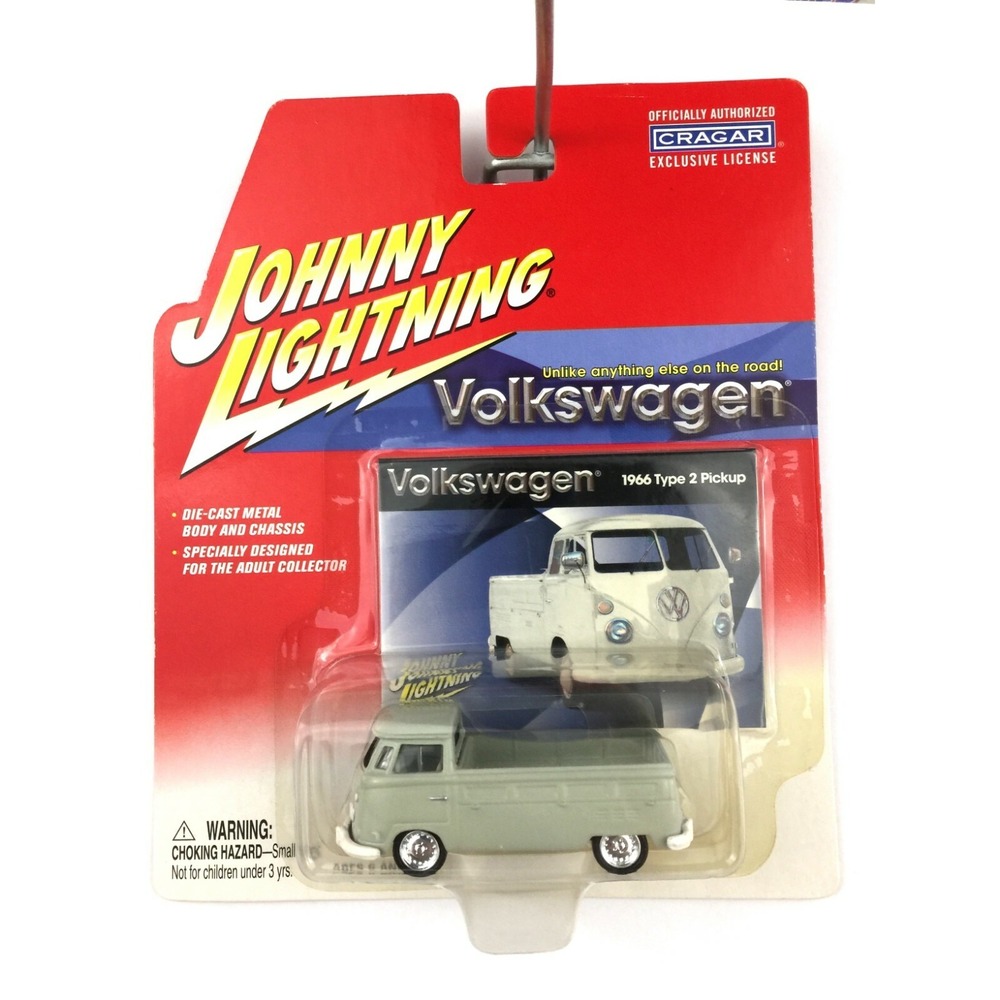 Johnny Lightning 1966 66 VW‎ Volkswagen Type 2 Pickup Truck Gray Die Cast 1/64